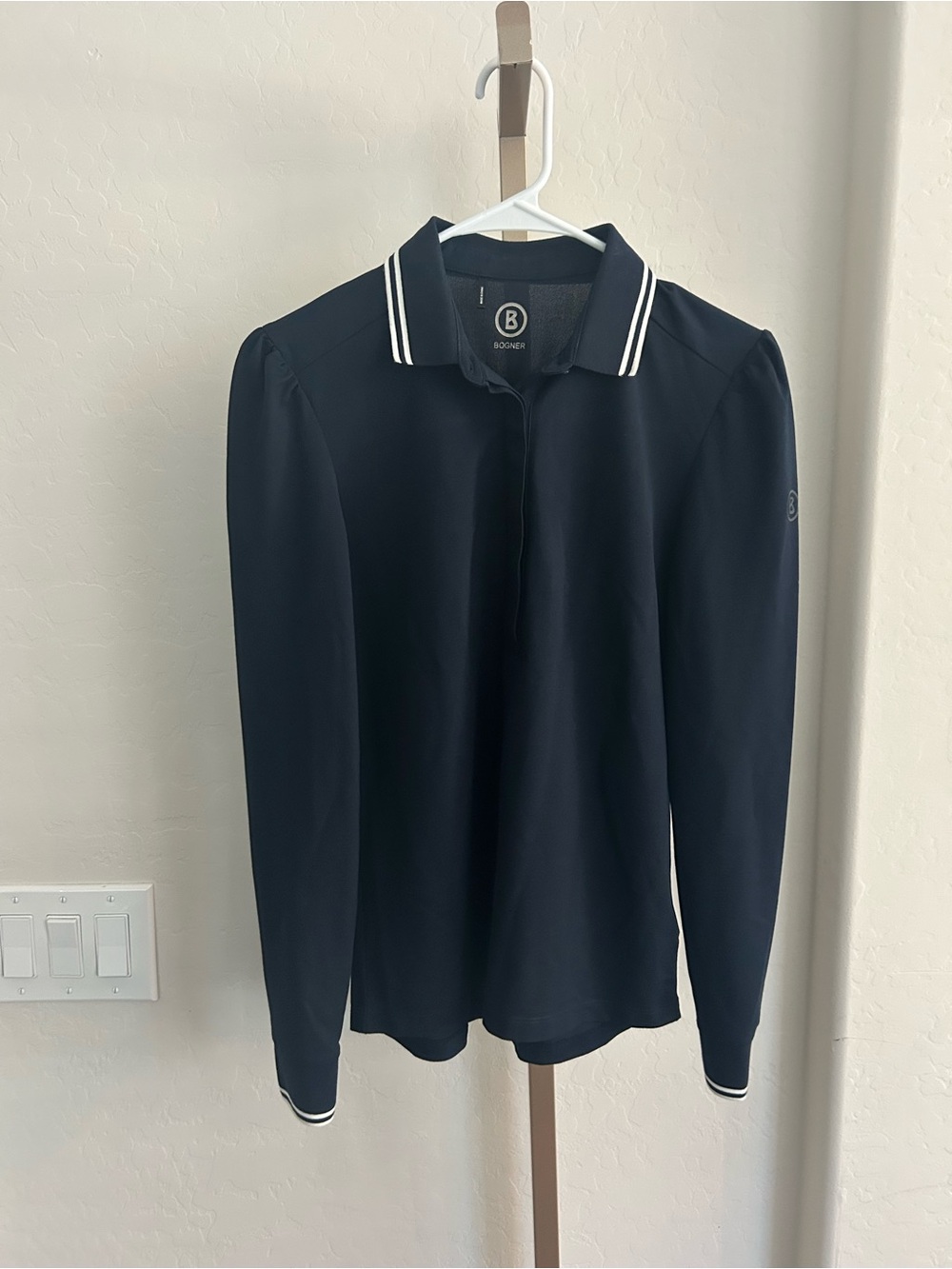 Bogner Navy Blue Women’s Long Sleeve Polo Top Size Small